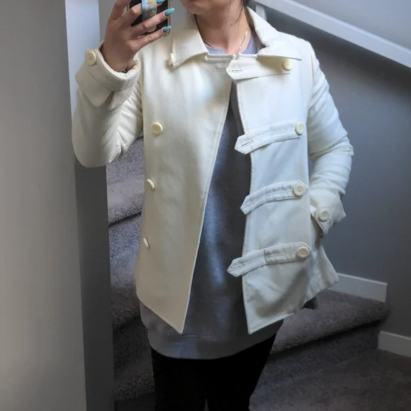 Cream wool coat - Picture 1 of 4